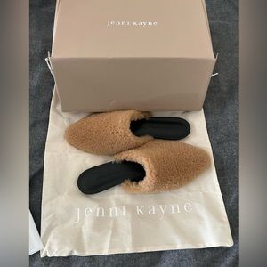 Jenni Kayne shearling mules NIB 39 natural